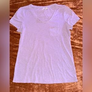 Ambrielle Lilac Short Sleeve V-Neck Tee